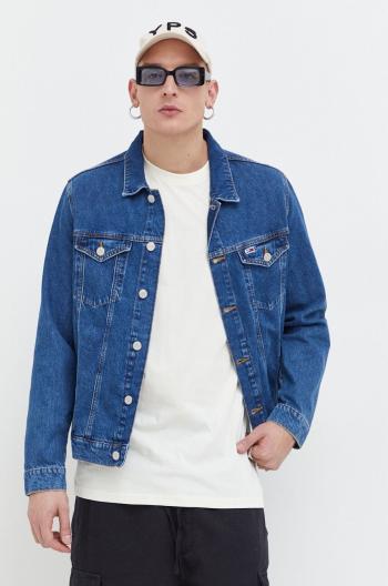 Rifľová bunda Tommy Jeans pánska, prechodná