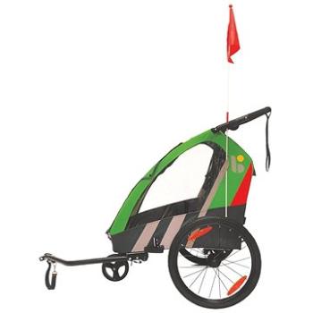 Trailblazer detský kombinovaný vozík za bicykel + kočík pre 2 deti – zelený (05-CSK80-ZE)