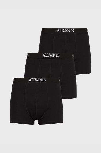 Boxerky AllSaints (3-pak) pánske, čierna farba