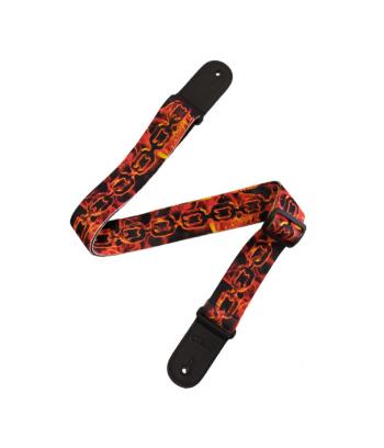 Alice A040-D2 Polyester guitar strap, leather end, 5cm wide