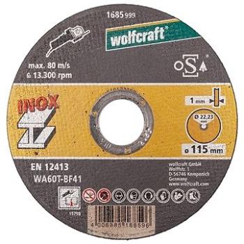 WOLFCRAFT – Kotúč rezací na nehrdzavejúcu oceľ extra tenké 115 mm (4006885168596)