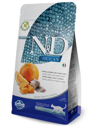 Farmina N&D cat OCEAN PUMPKIN (GF) adult, herring & orange granule pre mačky 1,5kg