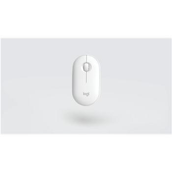 Logitech Pebble M350 Wireless Mouse, biela (910-005716)