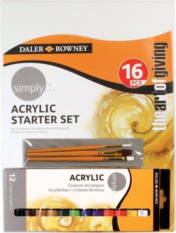 Daler Rowney Simply Sada akrylových farieb 12 x 12 ml