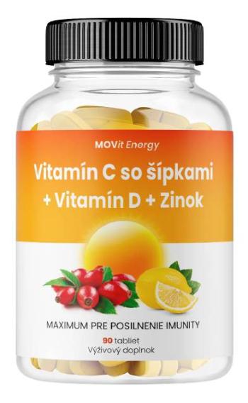Movit Energy MOVit Vitamín C 1200 mg so šípkami + Vitamín D + Zinok Premium 90 tabliet
