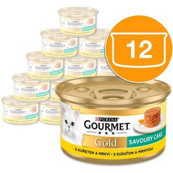 Gourmet gold Savoury Cake s kuraťom a mrkvou 12× 85 g (8445290774781)