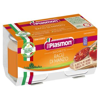 EXP: 31.08.2023 PLASMON Omáčka bezlepková paradajková s hovädzím ragú 2x80g, 10m+