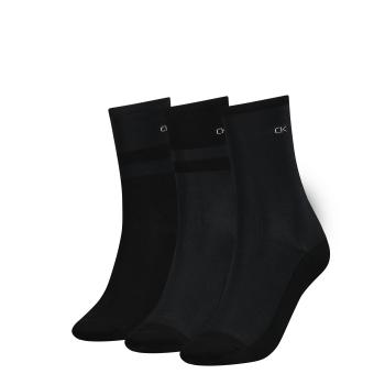 CALVIN KLEIN - ponožky 3PACK black logo CK v darčekovom balení-UNI