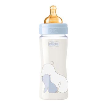 Chicco fľaša dojčenská sklo Original Touch latex chlapec V000929 240ml