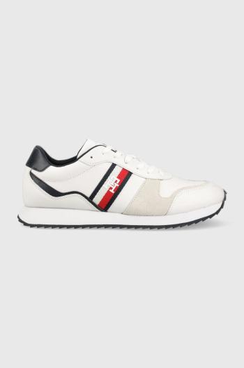 Kožené tenisky Tommy Hilfiger RUNNER EVO LEATHER biela farba, FM0FM04714