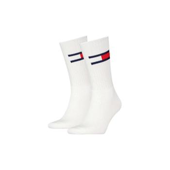 Tommy Hilfiger  2 Pack Flag Logo Socks White  Ponožky Biela