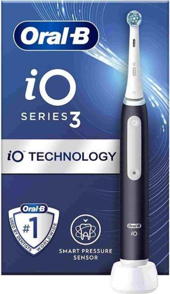 Oral-B iO Series 3 Matt Black elektrická zubná kefka, magnetická, 3 režimy, tlakový senzor