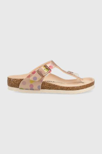 Detské žabky Birkenstock zlatá farba