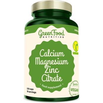 GreenFood Nutrition Calcium & Magnesium & Zinc Citrate kapsuly na podporu zdravia kostí a zubov 120 cps