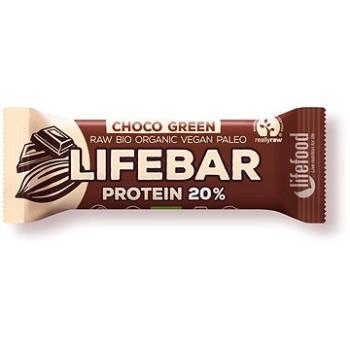 Lifefood Lifebar Protein RAW BIO 47 g, čokoláda so spirulinou (8594071484583)