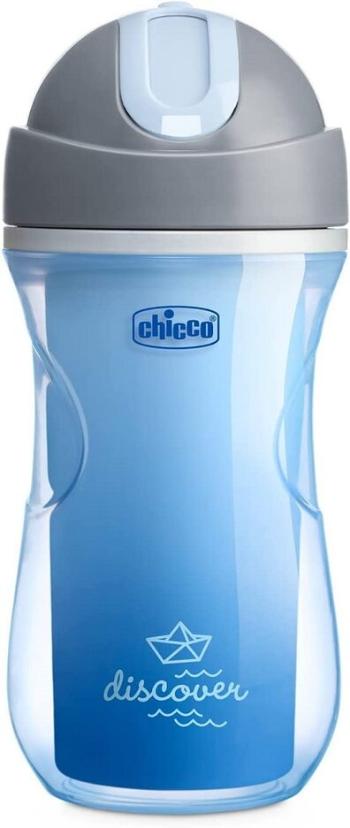 CHICCO Hrnček Sport termo so slamkou 266 ml modrý 14m+