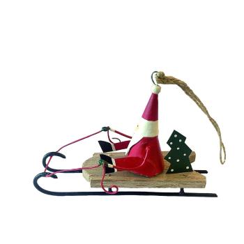 Vianočná závesná dekorácia G-Bork Santa On Sled