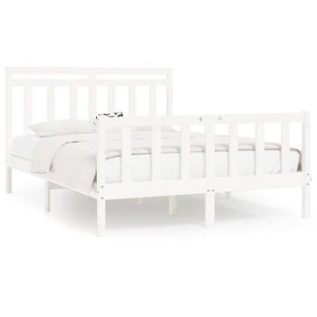 Rám postele biely masívna borovica 120 × 200 cm, 3107024