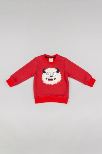 Detský sveter zippy červená farba,
