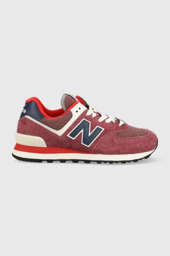 Tenisky New Balance U574RX2 bordová farba