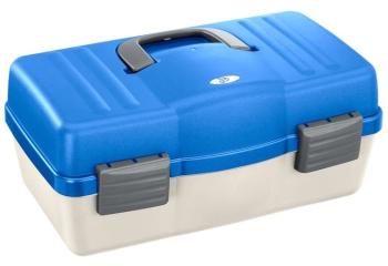 Plastica panaro rybársky kufrík 136/4-poschodový bielo-modrý