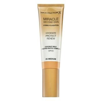 Max Factor Miracle Second Skin Hybrid Foundation SPF20 05 Medium dlhotrvajúci make-up s hydratačným účinkom 30 ml