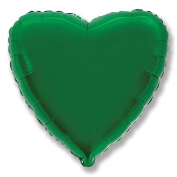 Fólia na balóniky 45 cm Srdce zelené - Flexmetal