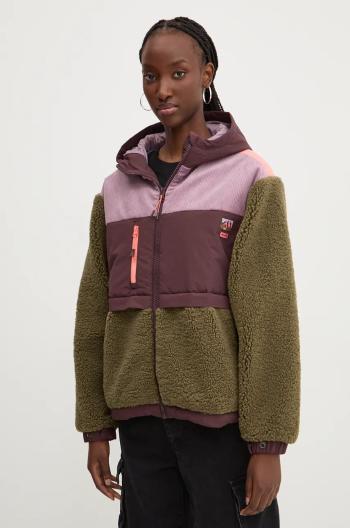 Bunda Superdry dámska, zelená farba, prechodná, oversize, W5011772A-A2Q