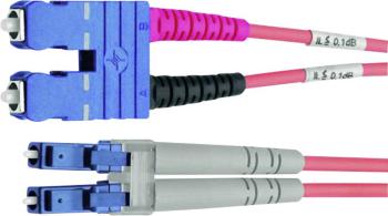 Telegärtner L00890C0055 optické vlákno LWL prepojovací kábel [1x zástrčka SC - 1x zástrčka LC] 50/125 µ Multimode OM3 1.