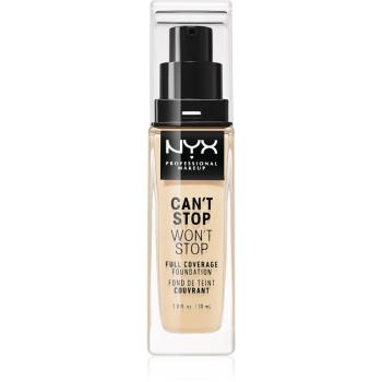NYX Professional Makeup Can't Stop Won't Stop Full Coverage Foundation vysoko krycí make-up odtieň 6.3 Warm Vanilla 30 ml
