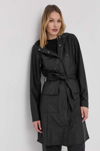Bunda Rains 18130 Curve Jacket dámska, čierna farba, prechodná,