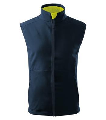 MALFINI Pánska softshellová vesta Vision - Námornícka modrá | XL
