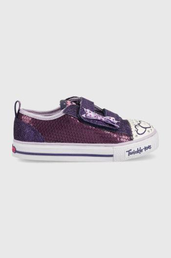 Detské tenisky Skechers Shuffles Itsy Bitsy fialová farba