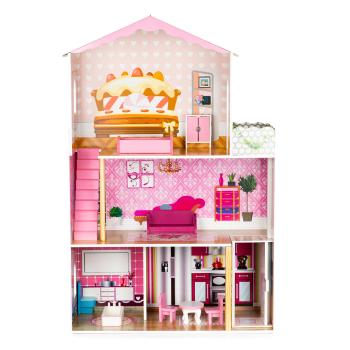 Drevený domček pre bábiky s výťahom Amanda dollhouse 