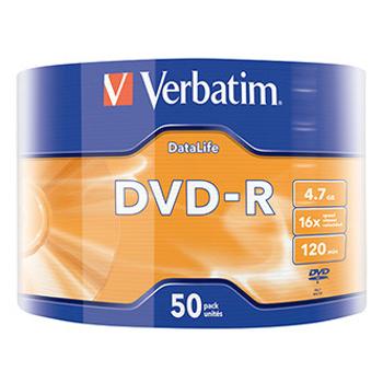 Verbatim DVD-R, Matt Silver, 43791, 4.7GB, 16x, wrap, 50-pack, bez možnosti potlače, 12cm, pre archiváciu dať