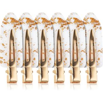 Brushworks Gold Flake No Crease Clips sponky do vlasov 6 ks