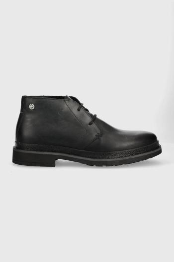 Kožená obuv U.S. Polo Assn. Yann pánske, čierna farba