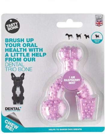 TASTY BONE Dental trio kostička nylonová pre extra malých psov - Raspberry mint