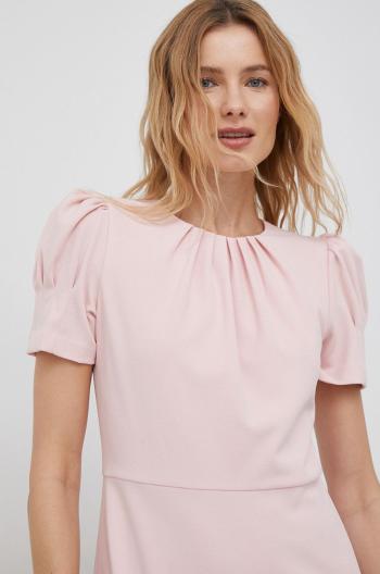 Šaty Dkny ružová farba, mini, áčkový strih