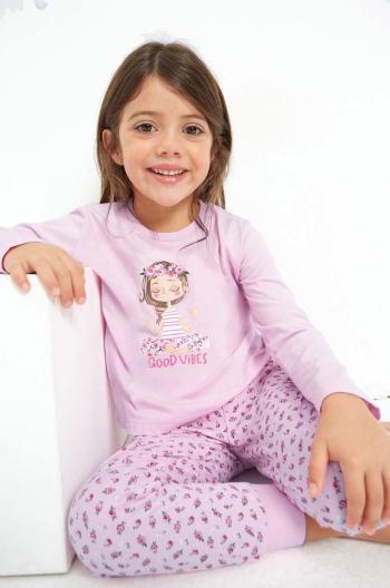 Detské bavlnené pyžamo Mayoral ružová farba, vzorovaná