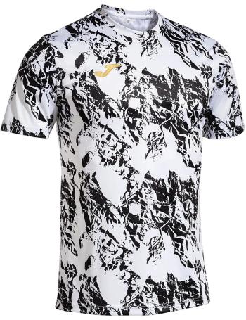 čierno-biele vzorované funkčné tričko joma lion short sleeve tee vel. M