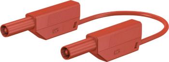 Stäubli SLK410-E/N/SIL bezpečnostné meracie káble [lamelový zástrčka 4 mm - lamelový zástrčka 4 mm] 0.75 m červená 1 ks