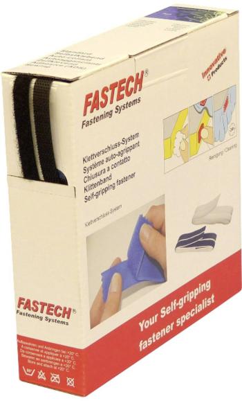 FASTECH® B10-SKL999910 pásik so suchým zipsom zalepenie hotmelt háčiková a flaušová časť (d x š) 10 m x 10 mm čierna 10