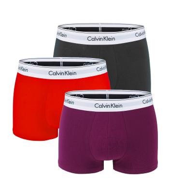Calvin Klein - boxerky 3PACK modern cotton stretch purple & gray color - limitovaná edícia-L (91-96 cm)