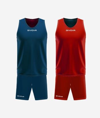 KIT DOUBLE IN MESH BLU/ROSSO Tg. S