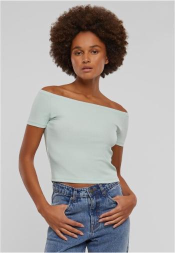 Urban Classics Ladies Organic Off Shoulder Rib Tee frostmint - 4XL