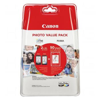 Canon originálna cartridge PG-545 XL/CL-546 XL + 50x GP-501, black/color, 8286B006, Canon Pixma MG2450, 2555, MX495, Promo pack