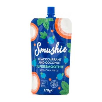 SALVEST Smushie BIO Ovocné smoothie s čiernymi ríbezľami, kokosovým mliekom a chia semienkami (170 g