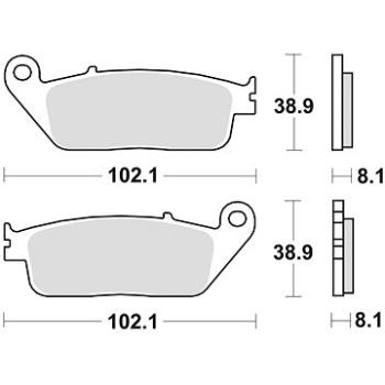 Braking brzdové doštičky (sinterová zmes CM55) (2 ks) M501 – 206 (M501-206)