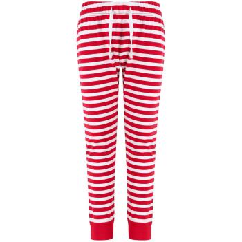 SF (Skinnifit) Detské pyžamové nohavice so vzorom - Červená / biela | 5-6 rokov